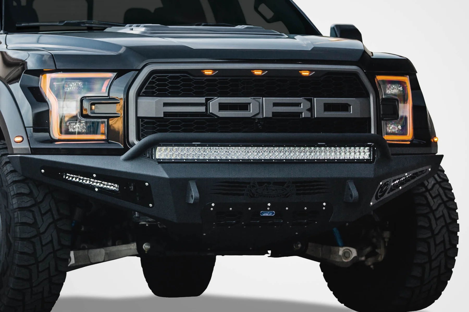 Addictive Desert Designs 2017-2020 Ford Raptor Honeybadger Front Bumper - F117432860103 Addictive Desert Designs