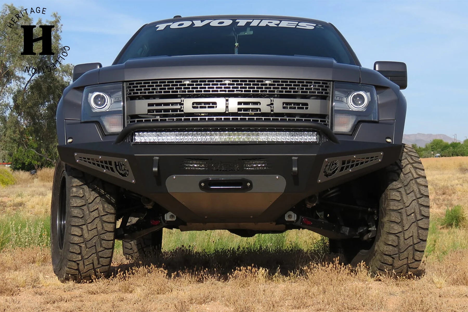 Addictive Desert Designs 2010-2014 Ford Raptor Honeybadger Winch Front Bumper / Heritage - F017275050103 Addictive Desert Designs