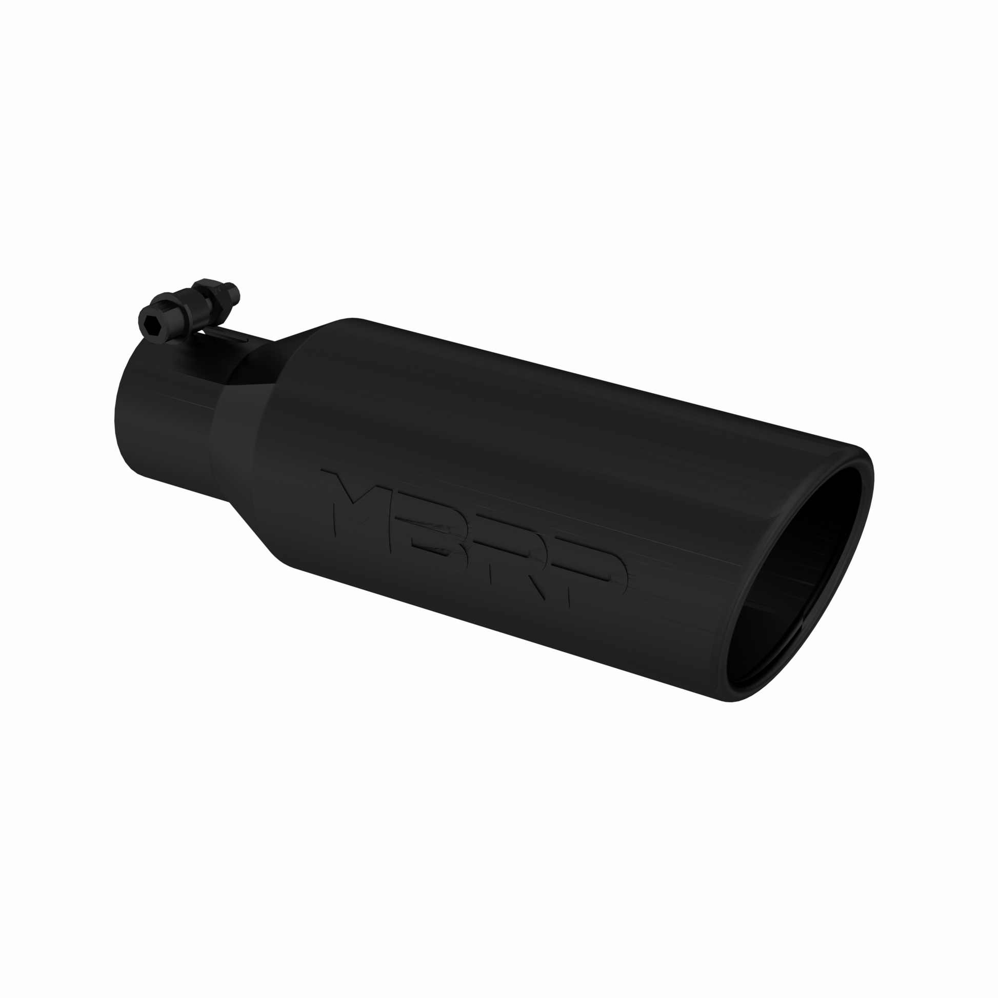 MBRP Universal Tip 4in O.D. Angled Rolled End 2.5in inlet 12in length Black - T5150BLK MBRP