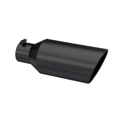 MBRP Universal Exhaust Tip 7in O.D. Rolled End 4in Inlet 18in Length - Black - T5126BLK MBRP