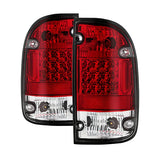 Spyder Toyota Tacoma 95-00 LED Tail Lights Red Clear ALT-YD-TT95-LED-RC