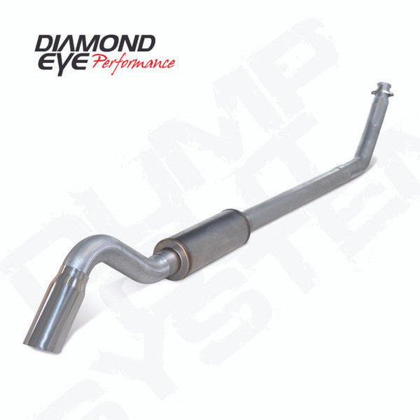 DIAMOND EYE 4" ALUMINIZED TURBO BACK SINGLE TURN DOWN EXHAUST KIT 98.5-02 5.9L CUMMINS