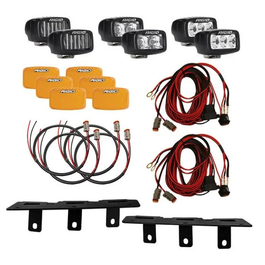 RIGID Industries Modular Bumper Triple SR-M Fog Light Kit for 2021+ Bronco - 46731