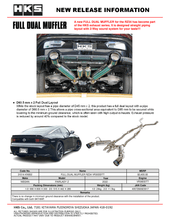 Load image into Gallery viewer, HKS Catback Dual Muffler Exhaust 2022- Nissan Z VR30DDTT - 31014-KN002