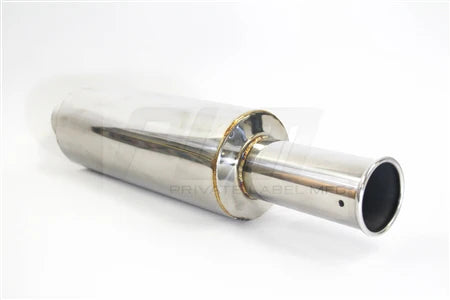 PLM Power Driven 2.5in Universal Rolled Tip Muffler - PLM-MUFFLER-SPN