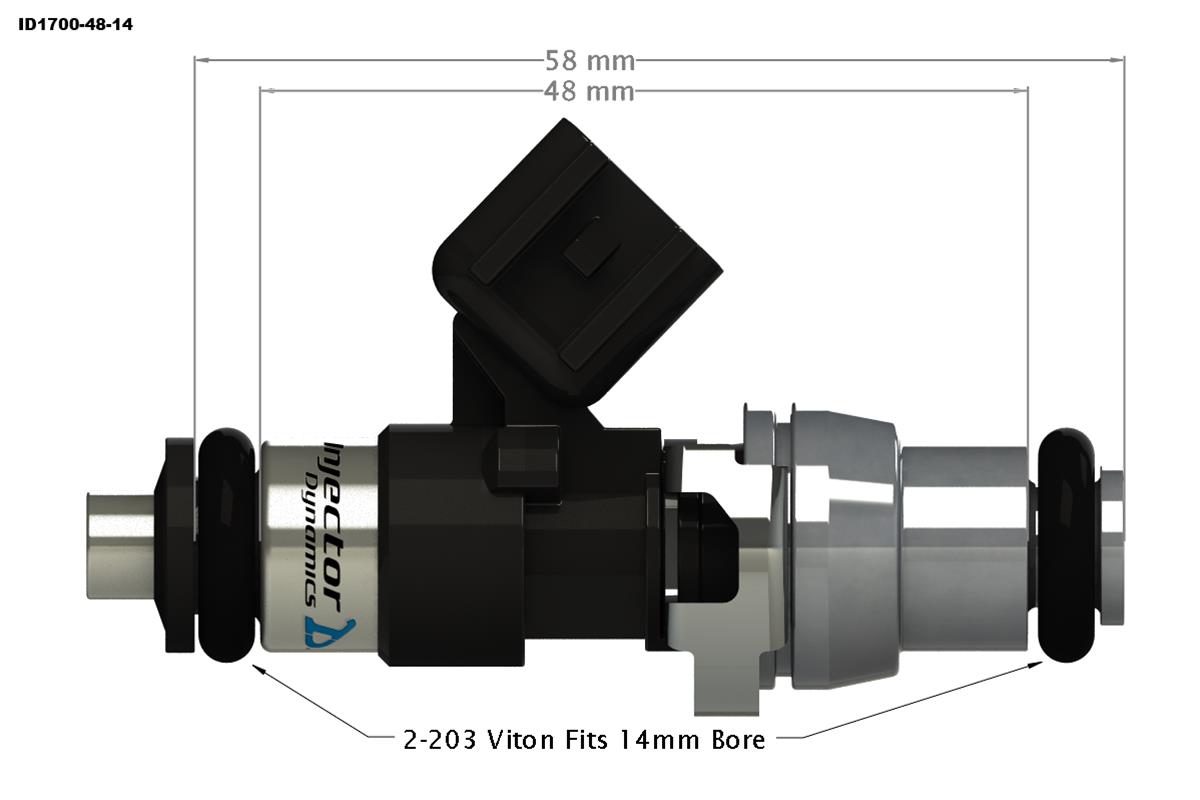 Injector Dynamics ID1700 Subaru STi (04-06) 1700cc Top Feed Injectors (Set of 4) - 1700.48.14.11.4 Injector Dynamics