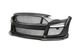 18-23 Ford Mustang GT500 Style Fiberglass Front Bumper W/Carbon Fiber Grille & Lip - AC-FB18FDMU-ST-PC