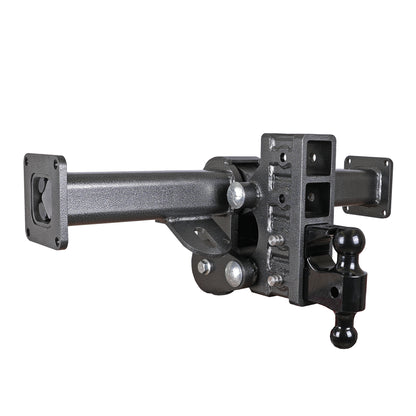 Gen-Y Traveller Torsion-Flex 2.5″ Shank 6″ Offset Drop 2.4K TW 21K Hitch Chassis Frame Mount &amp; GH-061 Dual-Ball &amp; GH-062 Pintle Lock - GH-6124