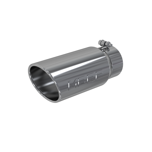 MBRP Tip, 5" O.D. Dual Wall Angled 4" inlet 12" length, T304 - T5053 MBRP