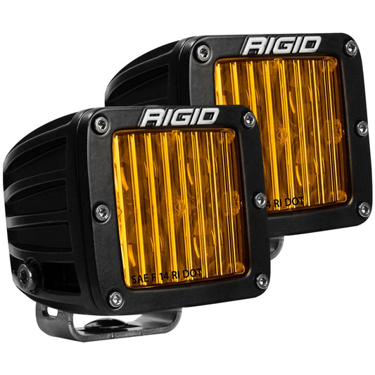SAE J583 Compliant Selective Yellow Fog Light Pair D-Series Pro Street Legal Surface Mount - 504816 Rigid Industries