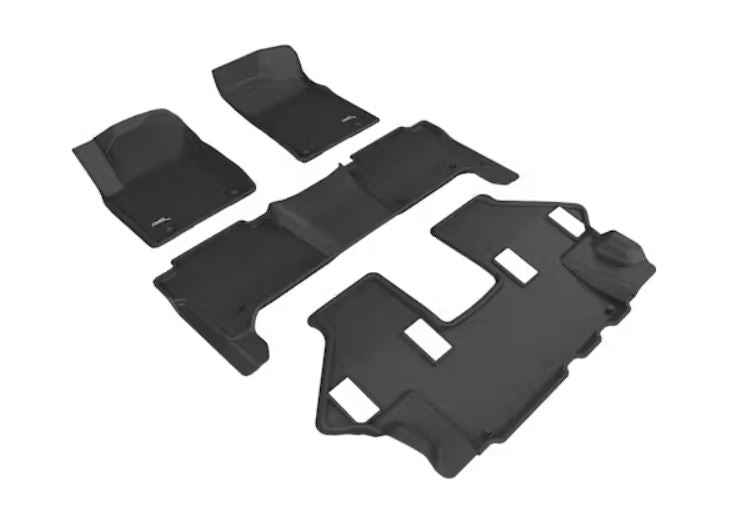 3D MAXpider L1NS09501509 2017-2020 Nissan Armada Kagu 1st & 2nd & 3rd Row Floormats - Black