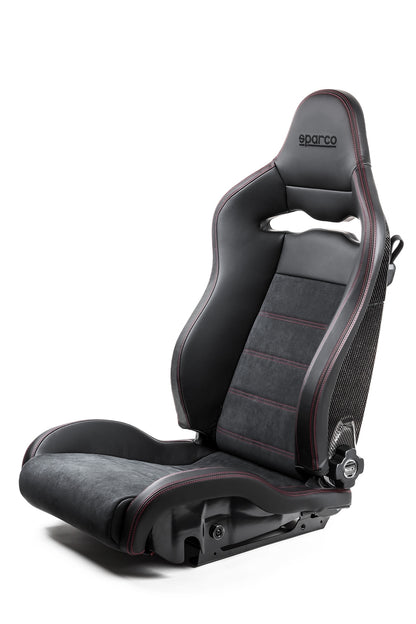 Sparco SPX Special Edition Black w/Red Stitch Left Side Seat (Gloss Finish) - 00974ZGLNRRSSX SPARCO