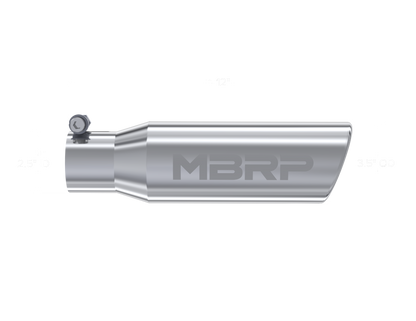 MBRP Universal Tip 3in O.D. Angled Rolled End 2 inlet 10 length - T5113 MBRP