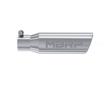 Load image into Gallery viewer, MBRP Universal Tip 3in O.D. Angled Rolled End 2 inlet 10 length - T5113