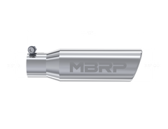MBRP Universal Tip 3in O.D. Angled Rolled End 2 inlet 10 length - T5113