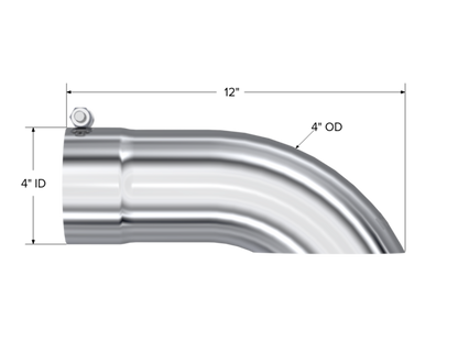 MBRP Universal Tip 4 O.D. Turn Down 4 inlet 12 length - T5081 MBRP