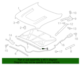 OEM Nissan Hood Components-Insulator Clip - F5846-30F00