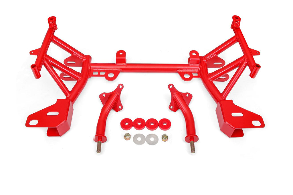 BMR 93-02 F-Body K-Member w/ SBC/BBC Motor Mounts and STD. Rack Mounts - Red KM005R