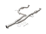 AFE Toyota Tacoma 16-18 V6-3.5L (2WD) Twisted Steel Y-Pipe 2-1/2 IN 409 Stainless Steel w/ Cat - 48-46011-RC