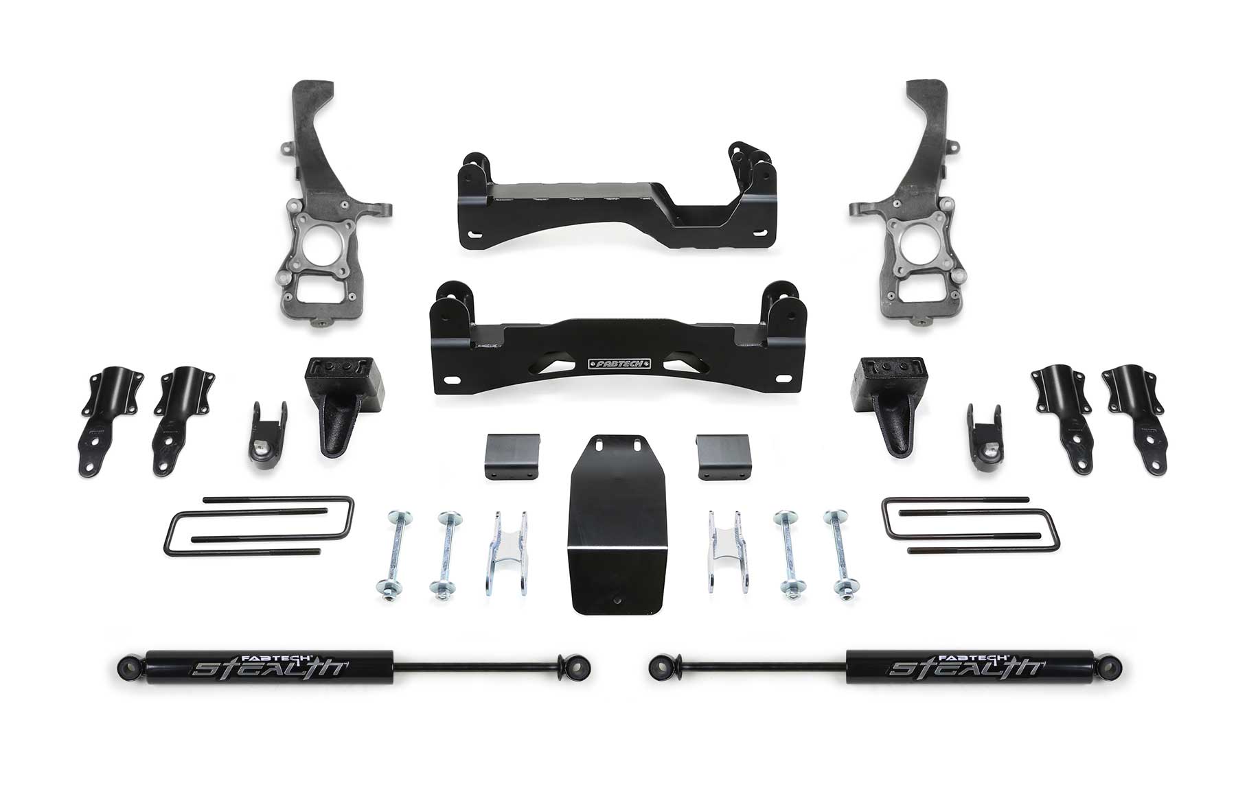 Fabtech 21-23 Ford F150 4WD 6″ LIFT KIT W/ FRONT STOCK COILOVER SPACERS & REAR STEALTH SHOCKS – K2371M Fabtech