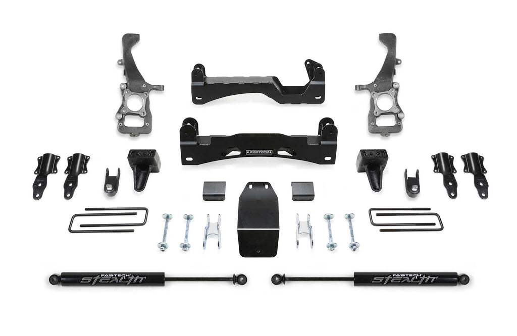 Fabtech 21-23 Ford F150 4WD 6″ LIFT KIT W/ FRONT STOCK COILOVER SPACERS & REAR STEALTH SHOCKS – K2371M