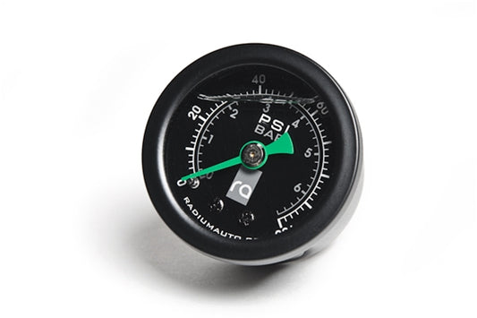 Radium Engineering Fuel Pressure Gauge, 0-100psi with 90deg Adapter - 20-0407 Radium Engineering