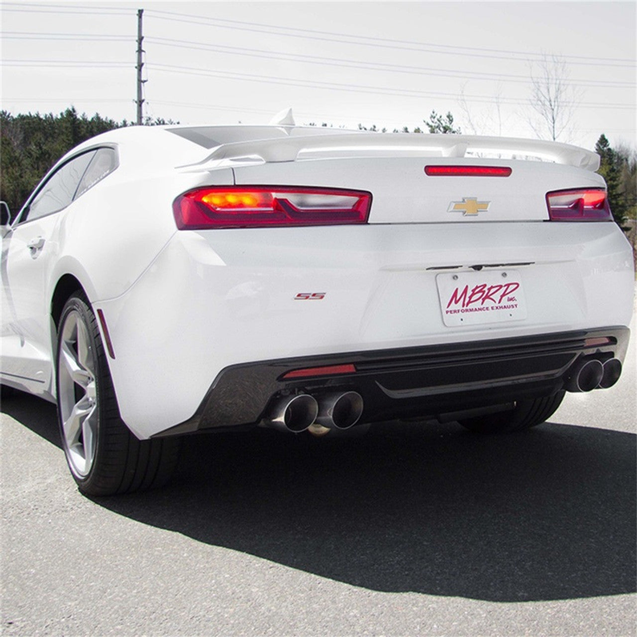 MBRP 17-24 Chevrolet Camaro ZL1 6.2L V8 3in Axle Back Race Profile Exhaust Quad Rear Exit- S7036AL MBRP