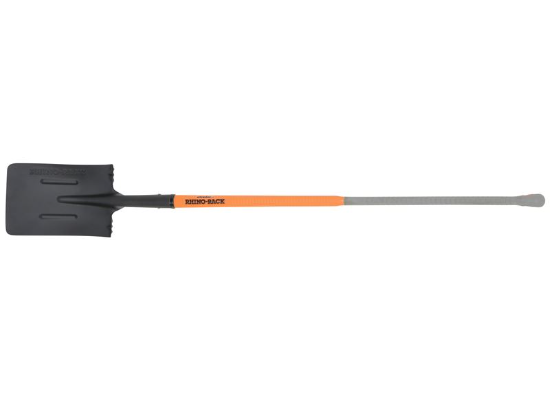 Rhino-Rack Stainless Steel Square Mouth Shovel - Orange Handle/Grey Grip - 43123