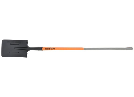 Rhino-Rack Stainless Steel Square Mouth Shovel - Orange Handle/Grey Grip - 43123