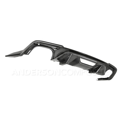 Anderson Composites 18-23 Ford Mustang OE Carbon Fiber Quad Tip Rear Diffuser AC-RL18FDMU-AO
