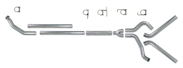 DIAMOND EYE 4" ALUMINIZED TURBO BACK DUALS 98.5-02 5.9L DODGE CUMMINS DEPK4214A-RP - Straight Pipe Diamond Eye Performance