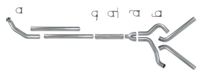 DIAMOND EYE 4" ALUMINIZED TURBO BACK DUALS 98.5-02 5.9L DODGE CUMMINS DEPK4214A-RP - Straight Pipe Diamond Eye Performance