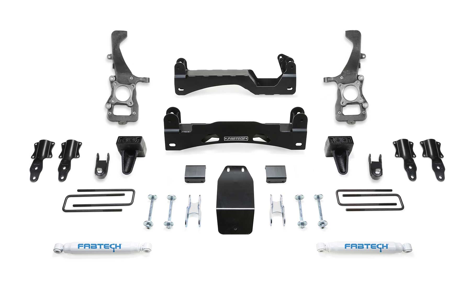 Fabtech 21-23 Ford F150 4WD 6″ LIFT KIT W/ FRONT STOCK COILOVER SPACERS & REAR PERFORMANCE SHOCKS – K2371 Fabtech