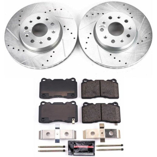 Power Stop 14-18 Cadillac CTS Front & Rear Z26 Street Warrior Brake Kit
