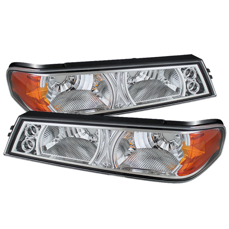 Xtune Chevy Colorado 04-12 / GMC Canyon 04-12 Bumper Lights Chrome CBL-YD-CCO04-C SPYDER