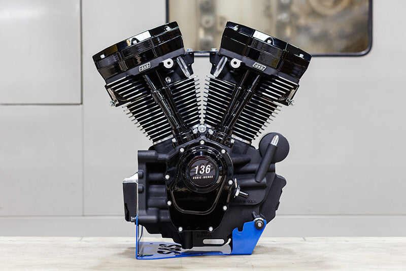S&S Cycle 2018+ Oil Cooled M8 Softail Models MK136B Black Edition Engine w/ 475G Cam - 310-1296