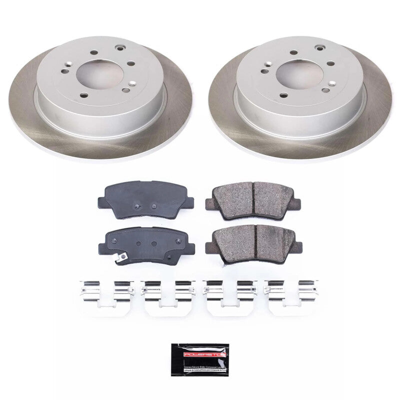 Power Stop 17-22 Kia Sportage Rear Semi-Coated Rotor Kit PowerStop