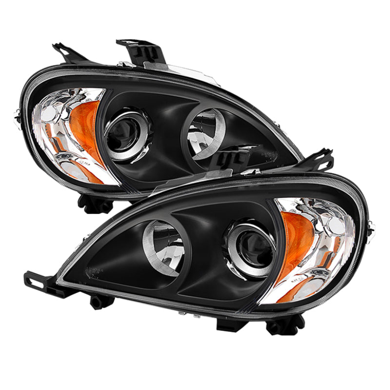 Xtune Mercedes Benz W163 Ml-Class 98-01 ProjectOEr Headlights Black PRO-JH-MBW16398-BK SPYDER