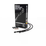 Goodridge 93-00 BMW R1100RS ABS MK2 Carbon Front SS Brake Lines w/Black Fittings