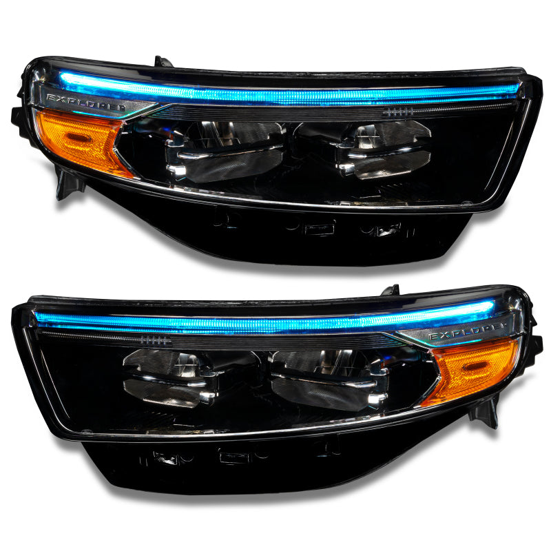 Oracle 20-22 Ford Explorer Dynamic RGB Headlight DRL Upgrade Kit - ColorSHIFT - w/ RF Controller