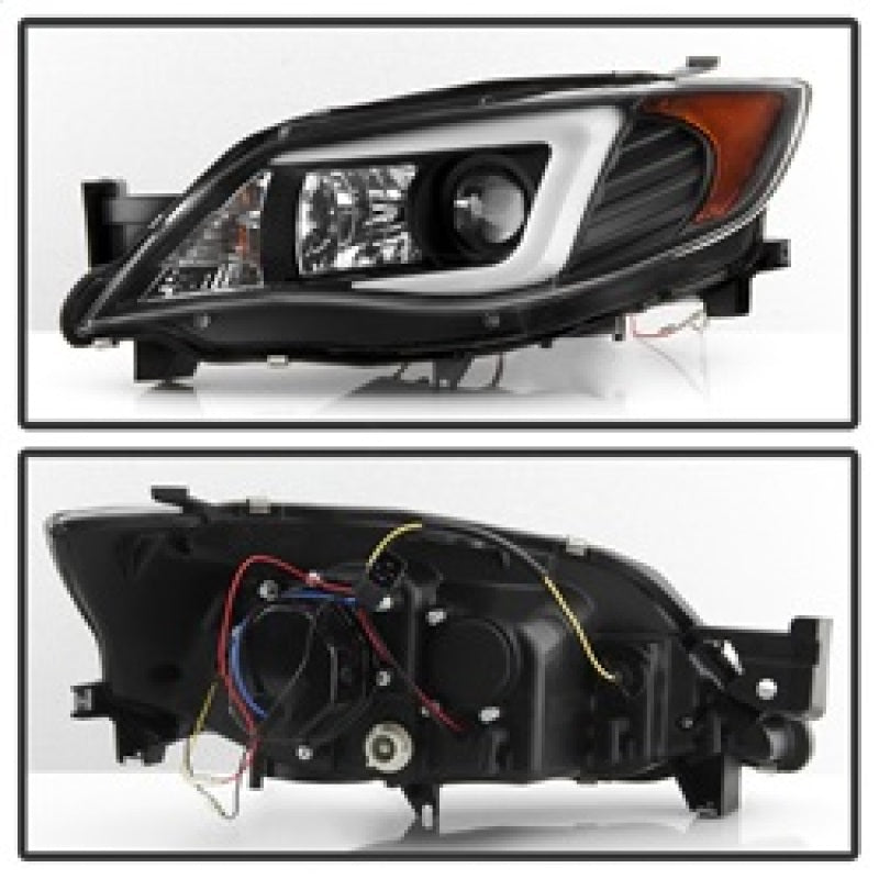 Spyder Subaru WRX 08-09 Projector Headlights - Halogen Model Only - Black PRO-YD-SWRX08-LBDRL-BK SPYDER