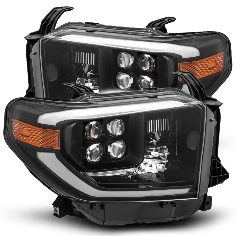 AlphaRex 880728 14-20 Toyota Tundra NOVA LED Projector Headlight Plank Style Alpha Black w/Activation Light