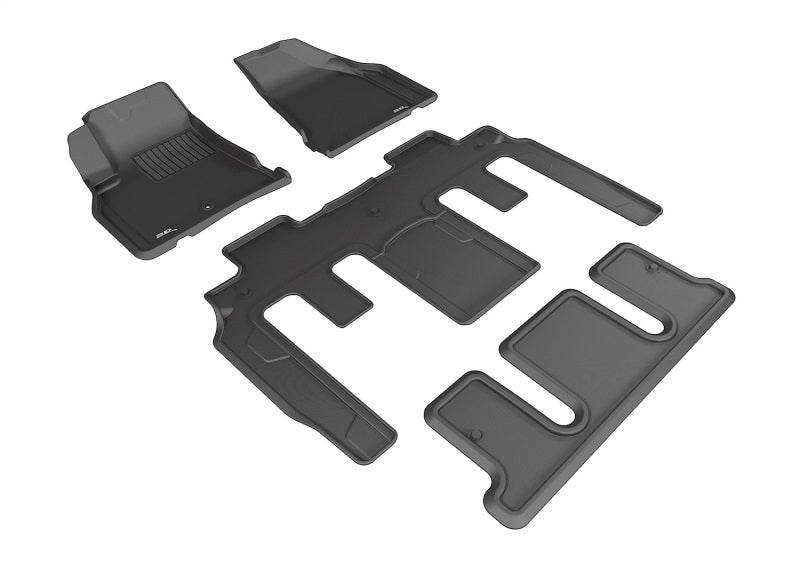 3D MAXpider KAGU Floor Mats for 2009-2017 Chevrolet Traverse 2nd-Row Bucket Seats - L1CH06101509