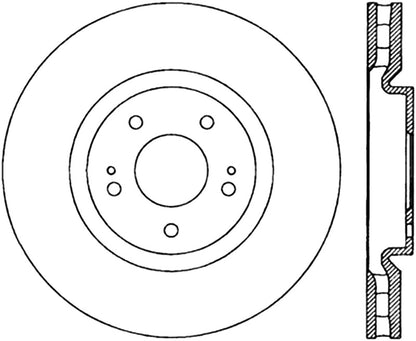 StopTech 03-06 Mitsubishi Lancer Evo AWD Drilled Right Front Rotor Stoptech