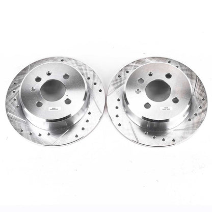 Power Stop 1991 BMW 318i Rear Evolution Drilled & Slotted Rotors - Pair PowerStop