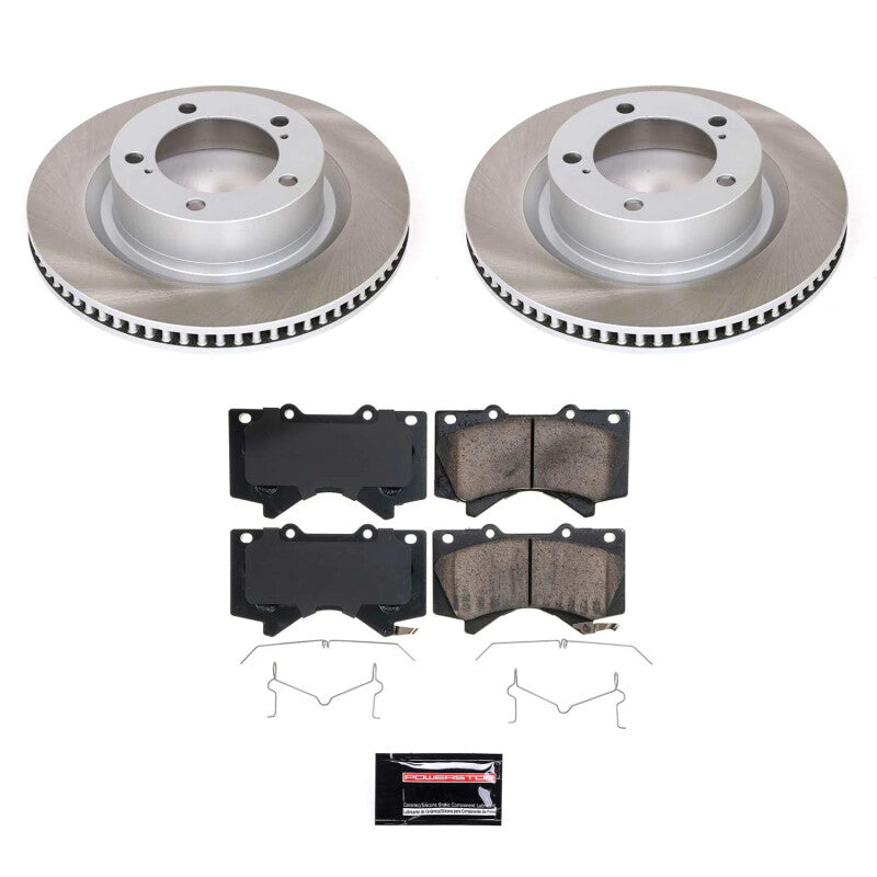 Power Stop 07-21 Toyota Tundra Front Semi-Coated Rotor Kit PowerStop