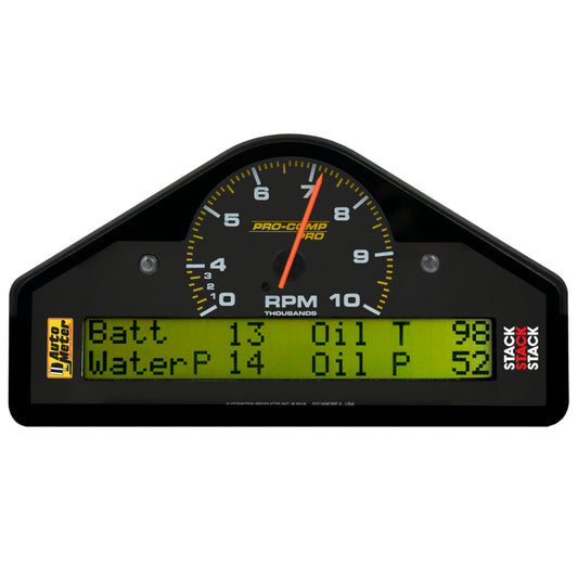 Autometer Pro-Comp Race Dash Display 0-3-10K RPM / WTRP / FUELP / OILP / OILT / WTMP / VOLT 6014