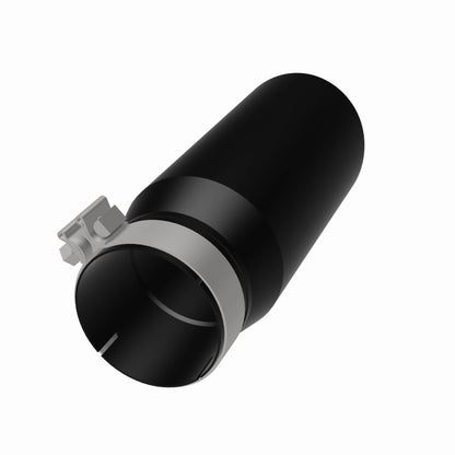MagnaFlow Tip Stainless Black Coated Single Double Round Single Outlet 5in Dia 4in Inlet 13in L Magnaflow