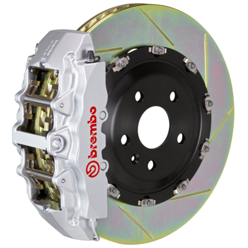 Brembo 02-05 7-Series (Thru 3/5 Prod) Fr GT BBK 6Pis Cast 380x34 2pc Rotor Slotted Type1-Silver Brembo
