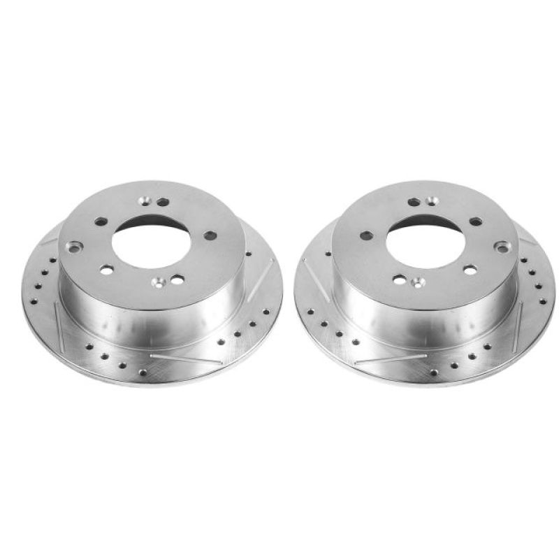 Power Stop 10-13 Kia Forte Rear Evolution Drilled & Slotted Rotors - Pair PowerStop